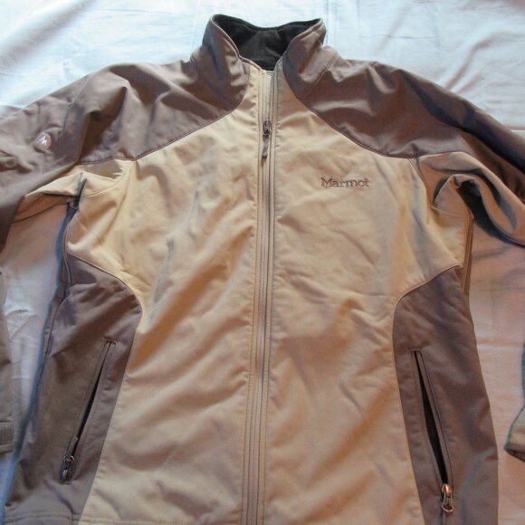 Mens Marmot Outdoors Windstopper Jacket Sz L Brown / Tan - Picture 1 of 6